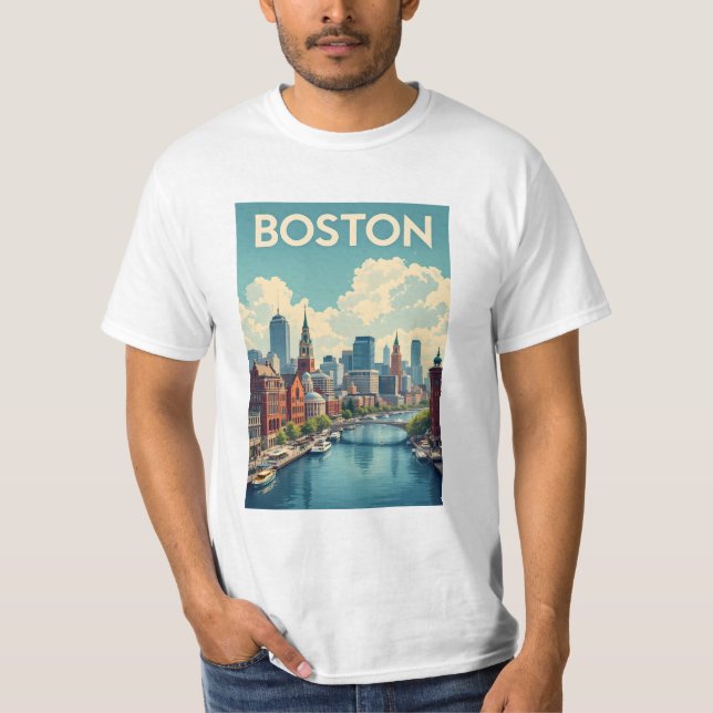 T-shirt Massachusetts de Boston (Devant)
