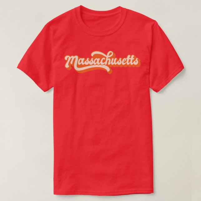 T-shirt Massachusetts Retro1 (Design devant)