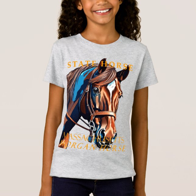 T-Shirt Massachusetts Territoire Cheval Le Morgan Horse (Devant)