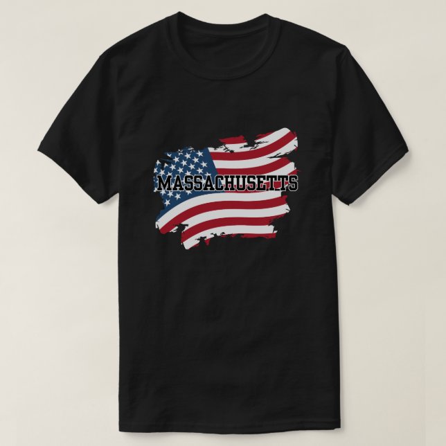 T-shirt Massachusetts USA (Design devant)