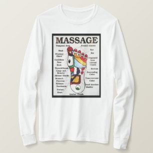 T-shirt Massage de pieds thaïlandais ~ Carte de réflexolog