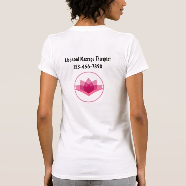 T-shirt Massothérapie du personnel Logo Modèle chemises de (Dos)