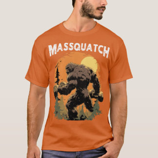 T-shirt Massquatch Funny Workout Gym Sasquatch Weightlifte
