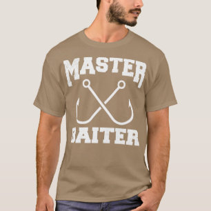 T-shirt Master Baiter Fisherman Mens Funny Bass Fishing L