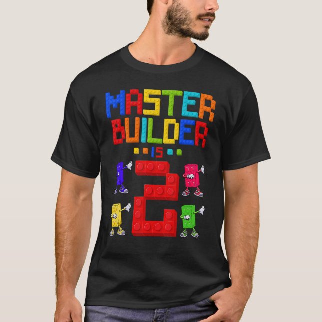 T-shirt Master Builder a 2 ans Bâtiment ancien 2e annivers (Devant)