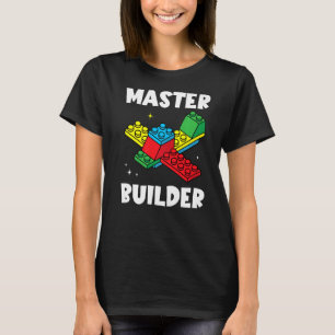 T-shirt Master Builder Kids Building Blocks Brick Toy Mast