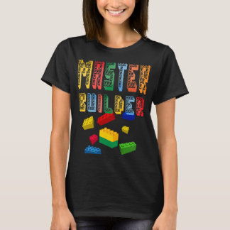 T-shirt Master Builder Kids Building Blocks Brick Toy Mast