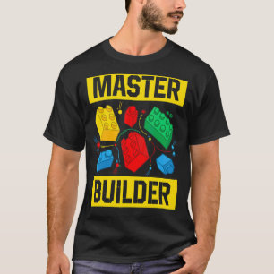 T-shirt Master Builder Kids Building Blocks Brick Toy Mast