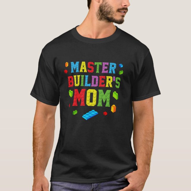 T-shirt Master Builder Maman Construire des briques Blocs  (Devant)