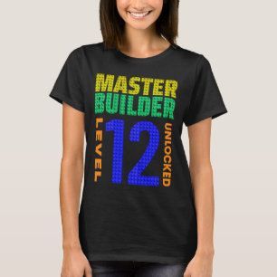 T-shirt Master Builder Niveau 12 Déverrouillé 12e Annivers