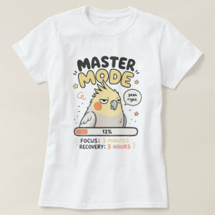 T-shirt Master Mode Cockatiel Meme PNG Funny Burnout Pro