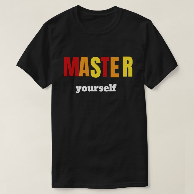 T-shirt Master Yourself – Discipline & Self-Control Motiva (Design devant)
