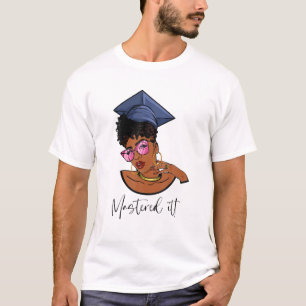 T-shirt Mastered It Black Queen avec Master's Degree Black