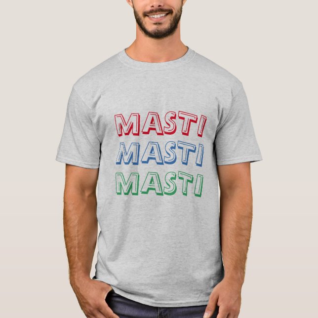 T-shirt masti masti desi amusent indian design punjab (Devant)