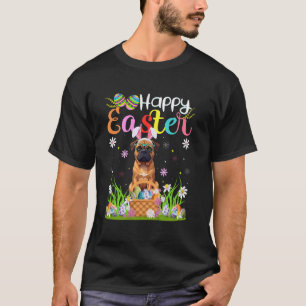 T-shirt Mastiff Chien Joyeuses Pâques Chasse aux œufs Lapi