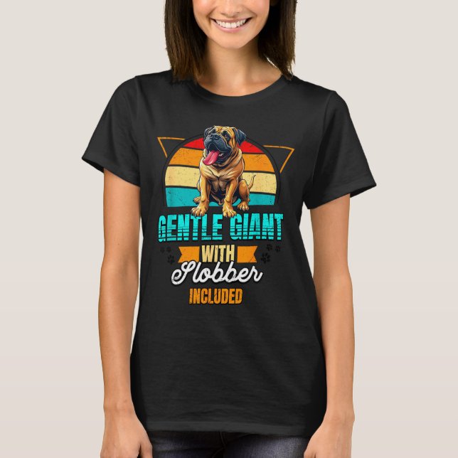 T-shirt Mastiff Lover Funny Mastiff Dog Retro  (Devant)