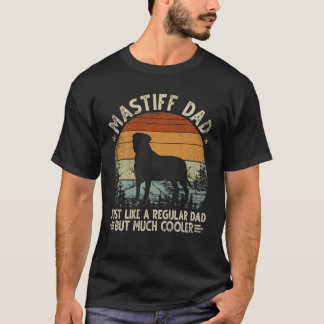 T-shirt Mastiff Papa Comme Un Père Régulier Mais Père Glac