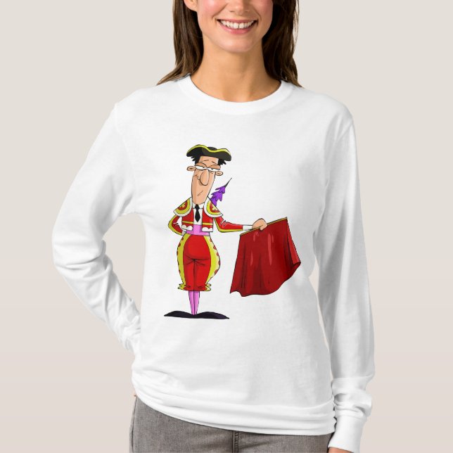 T-shirt Matador with Red Cape Spanish Bullfighter (Devant)