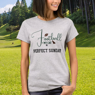 T-shirt Match de Football Maman Chat Script Acier Clair Ve