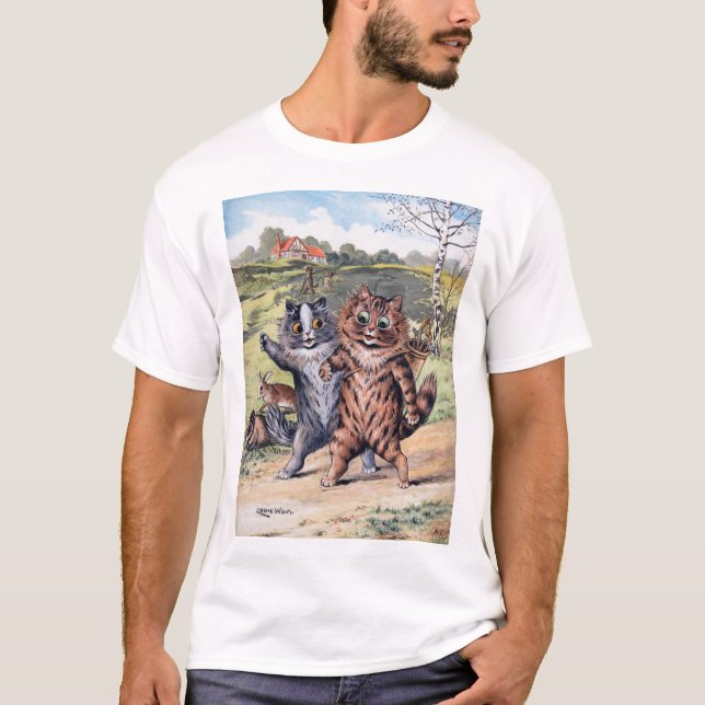 T-shirt Match de golf, Louis Wain (Devant)