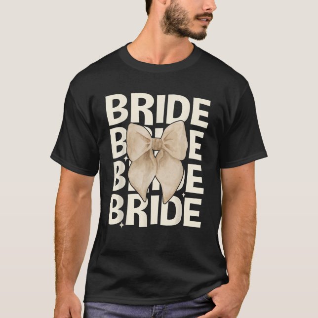 T-shirt Match de la mariée Coquette Bow (Devant)