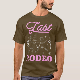 T-shirt Match de la mariée de la Dernière mariée de Rodéo