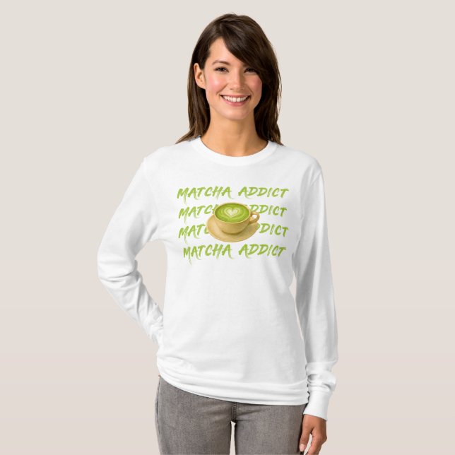 T-shirt Matcha Addict, Love Matcha (Devant entier)