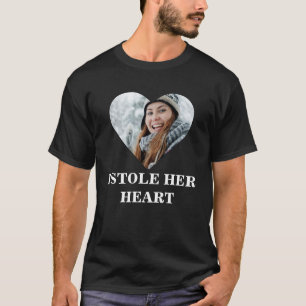 T-shirt Matching Couple J'ai volé son coeur photo coeur T-