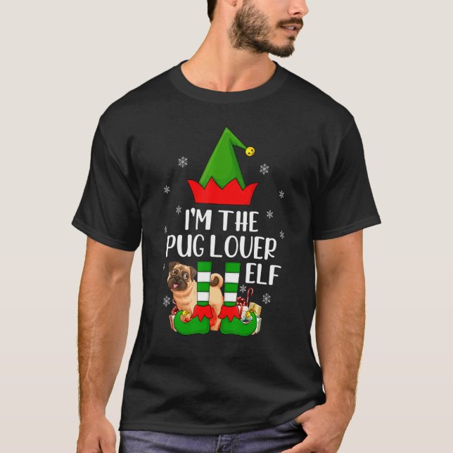 T-shirt Matching Famille I M Le Carlin Elf Noël (Devant)