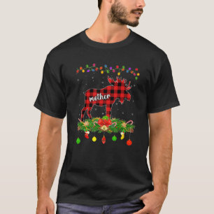 T-shirt Matching Family Buffalo Plaid Mother Moose Christa