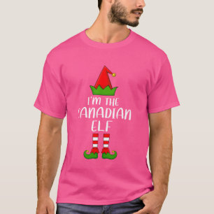 T-shirt Matching Family Group I'm The Canadian Elf Christm