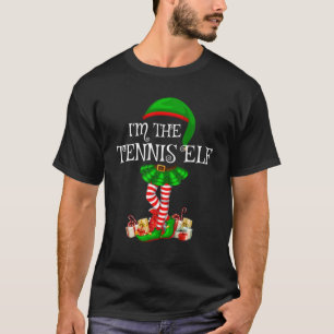 T-shirt Matching Family Group I'm The Tennis Elf Christmas