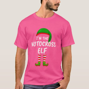 T-shirt Matching Family I'm The Motocross Elf Christmas