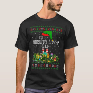 T-shirt Matching Family Ugly Je suis The Burrito Elf Chris