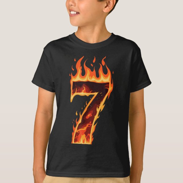 T-shirt Matching Six Seven Flaming Ice Funny Meme 67 Coupl (Devant)
