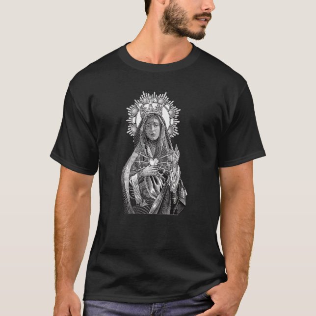 T-shirt Mater Dolorosa Notre Dame des Douleurs Vierge Mari (Devant)