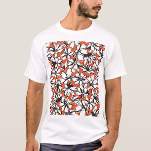 T-shirt Matériau Motif Abstrait sans fil