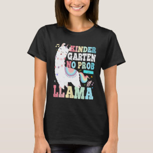 T-shirt Maternelle Lama Sans Problème Premier Jour D'école