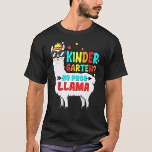 T-shirt Maternelle Pas De Problème Professeur Lama Retour