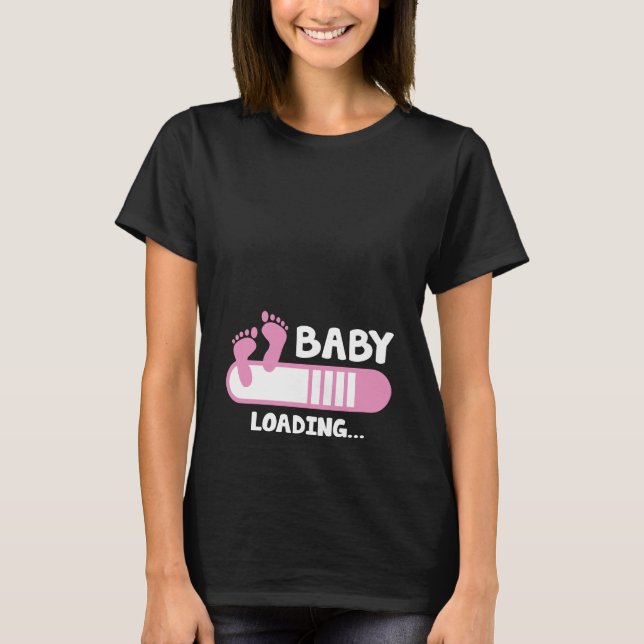 T-shirt Maternité Chargement bébé (Devant)