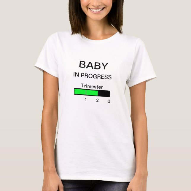 T-shirt Maternité drôle ou Grossesse T Chemise 2e Trimestr (Devant)