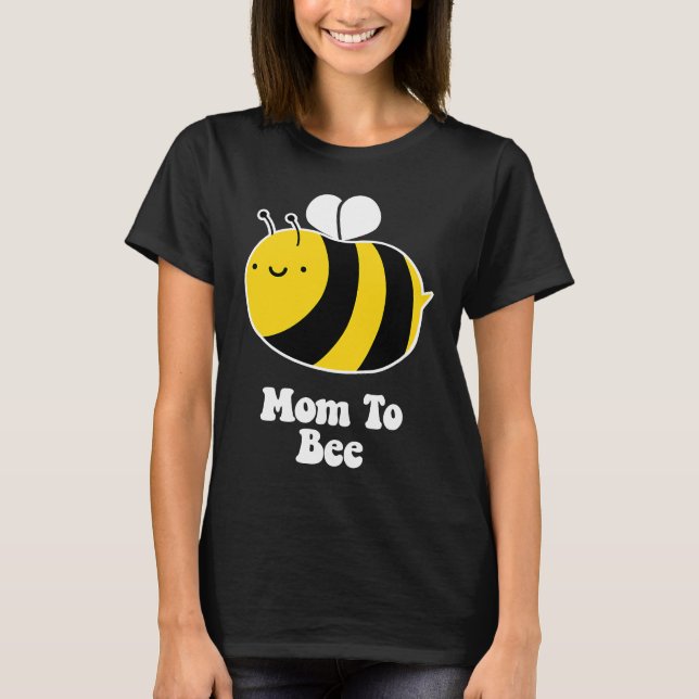 T-shirt Maternité Grossesse Abeille Bourdon MAMAN À L'AUTE (Devant)