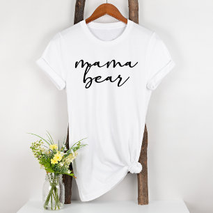 T-shirt Maternité ours maman écriture simple moderne noir