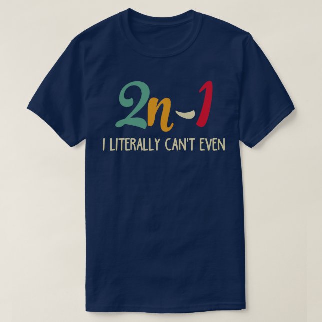 T-shirt Math Algebra Humour 2n1 (Design devant)