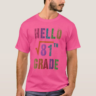 T-shirt Math Bonjour 9e année Carré racine 81 Étudiant S