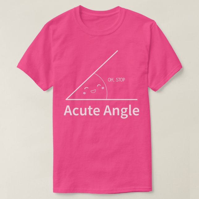 T-shirt Math drôle mignon Angle aigu (Design devant)