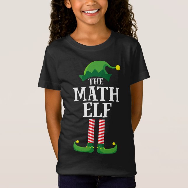 T-Shirt Math Elf Matching Famille Groupe Noël (Devant)