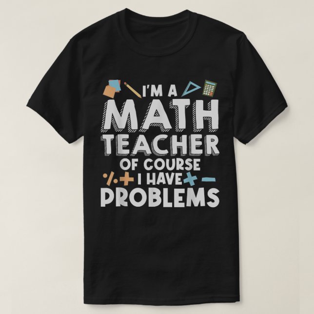 T-shirt Math Enseignant Art Hommes Femmes Statistiques Alg (Design devant)