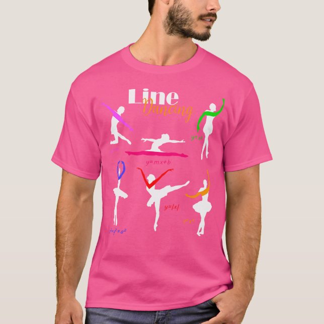 T-shirt Math Enseignant Chemise Ligne Danse Graphe Ballet  (Devant)