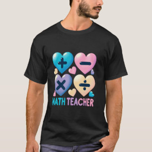 T-shirt Math Enseignant Coeur Candy Valentines Jour Math G
